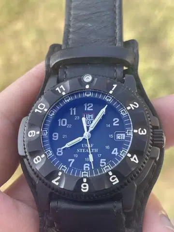 LUMINOX USAF STEALTH 시계 파랑 다이얼 블랙 케이스