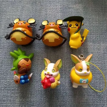 원패치 데덴네 피카츄 푸린 파르빗 피규어 몬코레 부활절