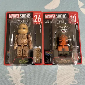 MARVEL BE@RBRICK Happy 복권 로켓 & 그루트 세트