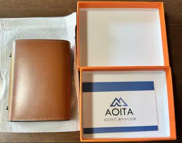 미사용품 Aoita 도치기 가죽 접이식 지갑