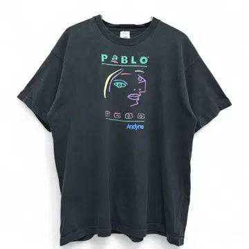 구제 의류 90s 아트 PABLO 빈티지 T셔츠 USA 745
