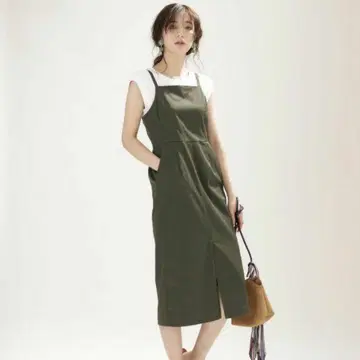 나노 유니버스 살로펫 스커트 롱 원피스 카키 36