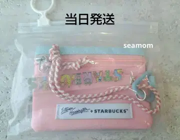 한국 스타벅스 카드 케이스 동전 지갑 스티븐 해링턴 핑크