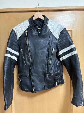 MOTOSTAR 라이더스 롱 재킷 라이트닝 타입 가죽 재킷 블랙