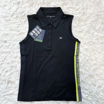 새상품 타미힐피거 피케 셔츠 슬리브리스 사이드 라인