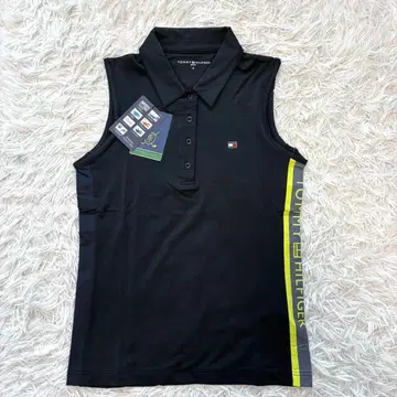 새상품 타미힐피거 피케 셔츠 슬리브리스 사이드 라인