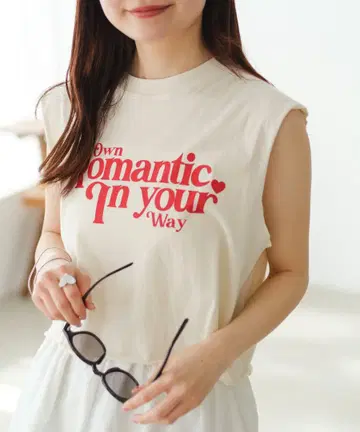 새상품 Kastane 카스타네 컷오프 로고 탱크 탱크탑 슬리브리스