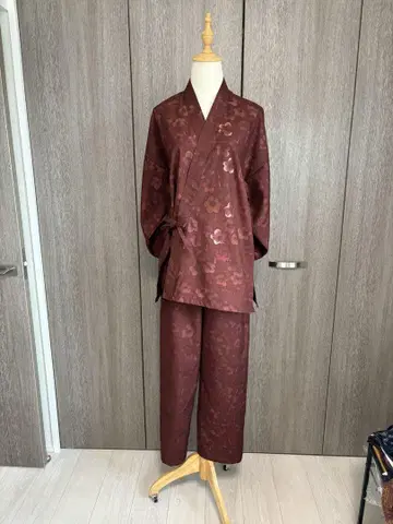 기모노 리메이크 호몬기 지 자수 매실 순수 실크로 만든 사부이