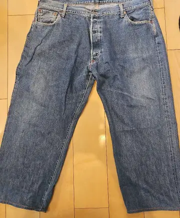 라이트 블루 데님 와이드 레그 팬츠