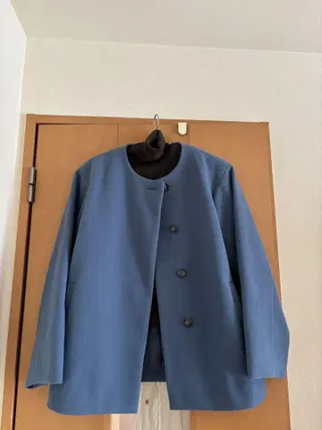 노카라 자켓 파랑