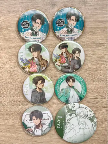 진격의 거인 리바이 캔뱃지 8개 묶음 판매