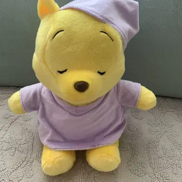 곰돌이 푸 봉제 인형 보라색 파자마