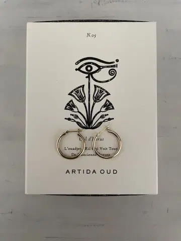 ARTIDA OUD bone 오가닉 thin small 후프 귀걸이
