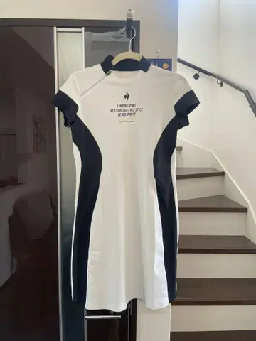 LE COQ SPORTIF 폴로 원피스 화이트/네이비