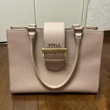 [ 새상품급 ] FURLA 핑크 가죽 핸드백