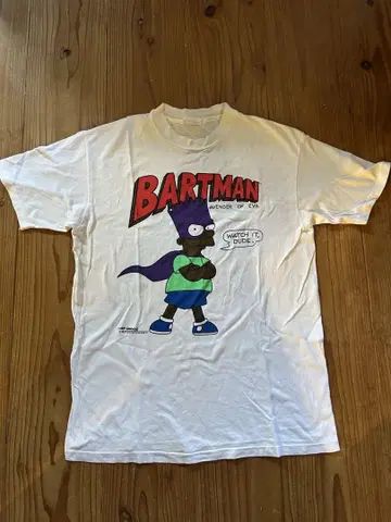 80s 90s 심슨 T셔츠 바트 BARTMAN 블랙 버전