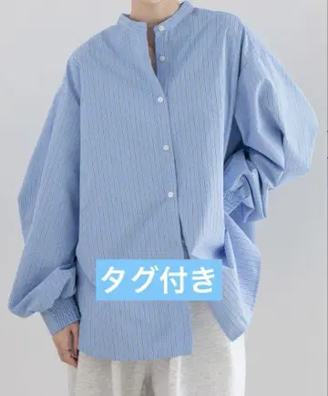 택 포함 LOWRYS FARM 멀티 스트라이프 셔츠