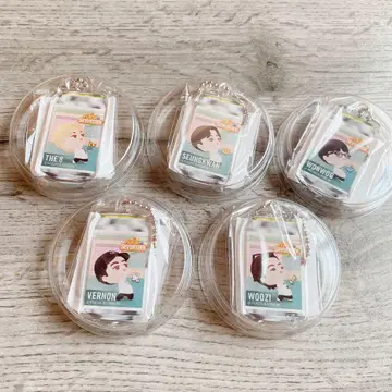 SEVENTEEN 콜라보 캔 아크링 키링 키링 아이돌 당첨