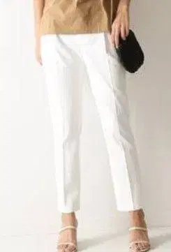 Spick & Span 아사 네이비 옥스 테이퍼드 팬츠