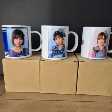 [미사용] LinQ 머그컵 3개 세트 카네코 미유 아라키 사쿠라
