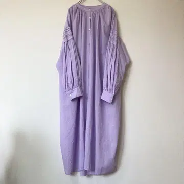 새상품급 어반 리서치 코튼 보일 개더 롱 원피스 라벤더