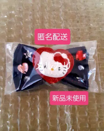[ 익명 배송 ] 산리오 데님 와펜 디자인 시크릿 헤어 클립 키티
