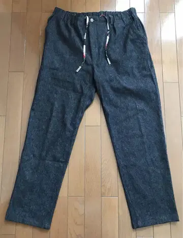 사카모토 데님 에도 블랙 염색 데님 속기모 이지 팬츠