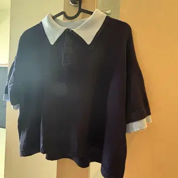 lantinam 마츠무라 사유리 피케 셔츠 블루