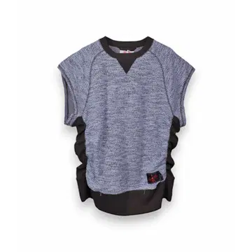 SYUMAN CUT OFF SWEAT-SHIRT BLUE