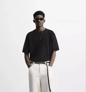 ZARA 텍스처 니트 t셔츠