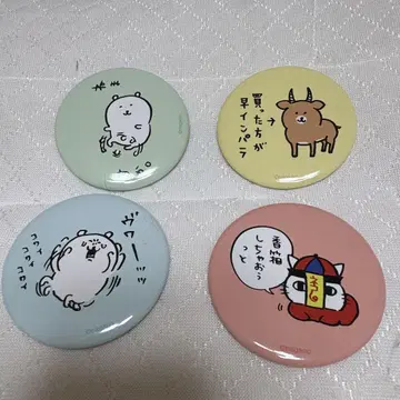 나가노 캐릭터즈 캔뱃지 4종 키시&나가노의 곰