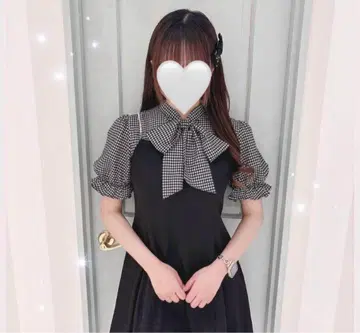 에블린 비쥬 스트랩 원피스 깅엄 체크