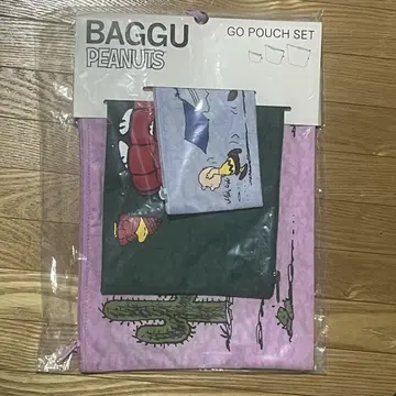 BAGGU GO 파우치 세트 PEANUTS 스누피 새상품