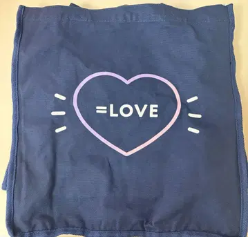이코러브 =LOVE 스퀘어 토트백 네이비