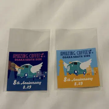 AMAZING COFFEE 아메코 오사카 8주년 기념 스티커 2장 세트