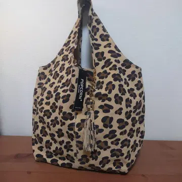 POPCORN MILANO 스웨이드 토트백 숄더백 레오파드 무늬