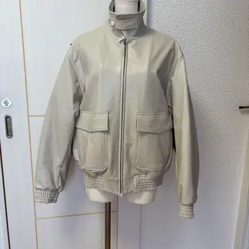 HYKE 인조 가죽 블루종