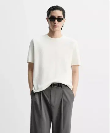 ZARA 릴랙스 핏 니트 t셔츠