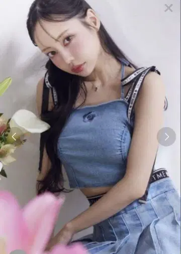 eatme 마리콴트 허리 마크 데님 스커트 셋업