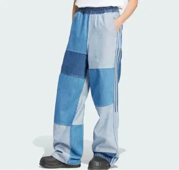 아디다스 adidas 패치워크 데님 와이드 팬츠 xs