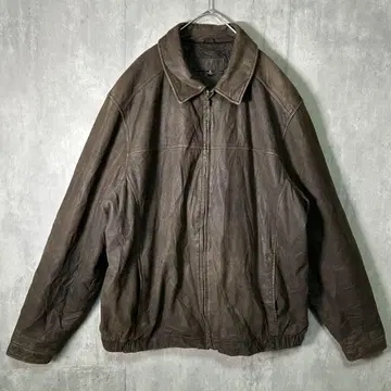 빈티지 리얼 가죽 자켓 브라운 John Ashford XL