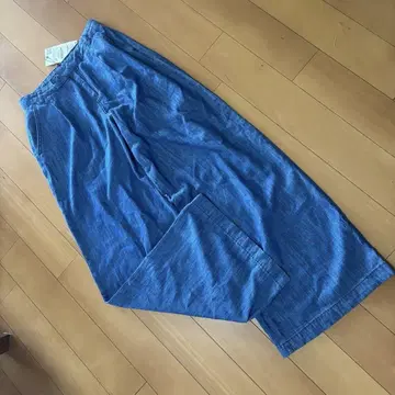 미사용품 ZARA 텐셀 데님 블루 와이드 팬츠 34