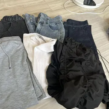 여성용 S 사이즈 묶음 팬츠, 큐롯, 데님