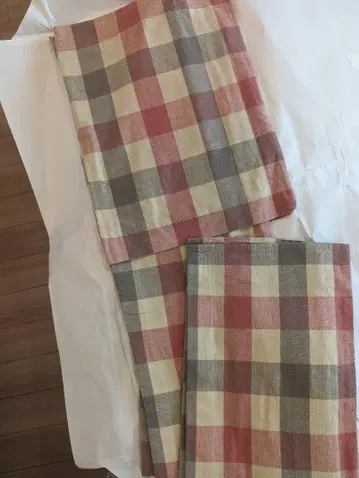 키모노 바이 나데시코 카타카이 목화 핑크 그레이 체크