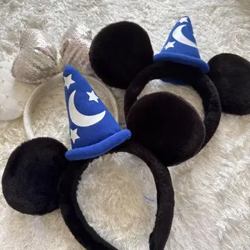 미키 귀 마법사 모자 머리띠