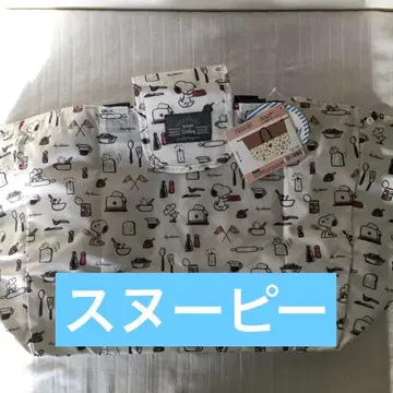 [ 새상품 ] 스누피 레지 카고백 에코백 맛있는 시간