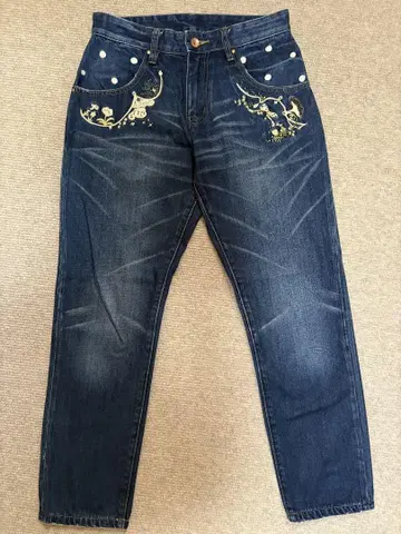 프랑슈리페 셰리 라파 자수 데님 팬츠