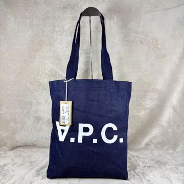 미사용 택 포함 APC 아페쎄 토트백 데님 코튼 캔버스