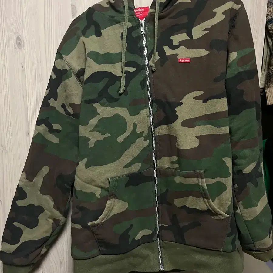 Supreme Collegiate Applique Zip Up Camo