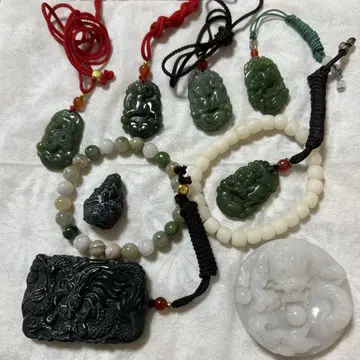 화전옥제 펜던트와 팔찌 세트